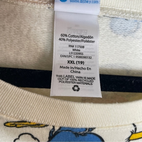 Disney Mickey and Friends Allover Graphic Print Pullover Crewneck Sweatshirt XXL - Picture 11 of 11